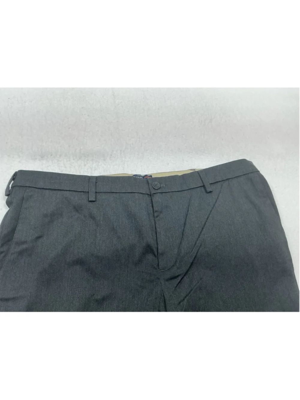 Men’s Dockers Signature Khaki Pants 42W Gray Straight Fit Stretch Flat Front
